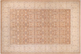 handmade Transitional Kafkaz Lt. Brown Beige Hand Knotted RECTANGLE 100% WOOL area rug 9' x 12'