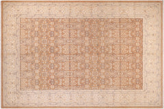 handmade Transitional Kafkaz Lt. Brown Beige Hand Knotted RECTANGLE 100% WOOL area rug 9' x 12'