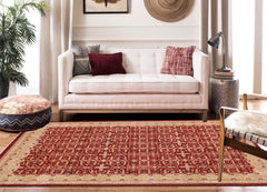 handmade Transitional Kafkaz Red Lt. Green Hand Knotted RECTANGLE 100% WOOL area rug 9' x 12'