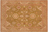 Bohemian Ziegler Lala Green/Brown Hand Knotted Wool Rug - 8'11'' x 11'10''