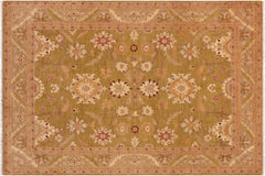 Bohemian Ziegler Lala Green/Brown Hand Knotted Wool Rug - 8'11'' x 11'10''