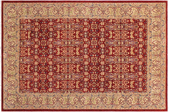 handmade Transitional Kafkaz Red Lt. Green Hand Knotted RECTANGLE 100% WOOL area rug 9' x 12'