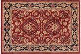 handmade Traditional Kafkaz Red Blue Hand Knotted RECTANGLE 100% WOOL area rug 9x12