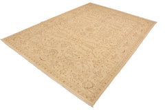 handmade Traditional Kafkaz Beige Lt. Brown Hand Knotted RECTANGLE 100% WOOL area rug 9x12