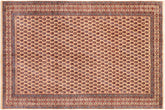 7x10 hand knotted Shirwan wool rug in beige and blue - Vintage Shirwan Sacha