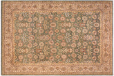 handmade Traditional Veg Dye Green Lt. Tan Hand Knotted RECTANGLE 100% WOOL area rug 9' x 12'