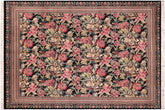 handmade Transitional Basarabian Black Black Hand Knotted RECTANGLE 100% WOOL area rug 9x12