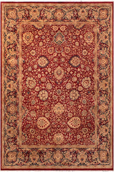 Semi-Antique Anmol Agra Kerstin Red/Blue Wool Rug - 8'10'' x 12'0''