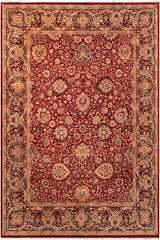 Semi-Antique Anmol Agra Kerstin Red/Blue Wool Rug - 8'10'' x 12'0''