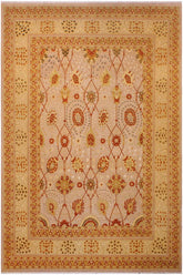 Traditional Batish Kenda Lt. Tan Lt. Tan Hand Knotted Area rugs 9 x 12