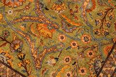 handmade Traditional Lt. Green Gold Hand Knotted RECTANGLE 100% WOOL area rug 9' x 12'