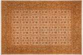 handmade Transitional Lt. Gray Lt. Green Hand Knotted RECTANGLE 100% WOOL area rug 9' x 12'