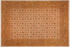 handmade Transitional Lt. Gray Lt. Green Hand Knotted RECTANGLE 100% WOOL area rug 9' x 12'