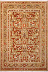 Traditional Kaffas Eryn Gold Gold Hand Knotted Area rugs 9 x 12