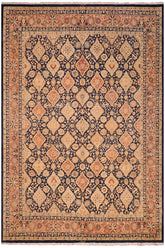 Traditional Kirman Elina Blue Red Hand Knotted Area rugs 8 x 10