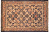 handmade Transitional Kirman Blue Red Hand Knotted RECTANGLE 100% WOOL area rug 8x10