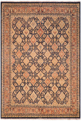 Traditional Kirman Elina Blue Red Hand Knotted Area rugs 8 x 10