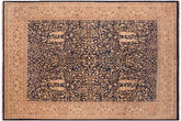 handmade Transitional Kirman Blue Tan Hand Knotted RECTANGLE 100% WOOL area rug 8x10
