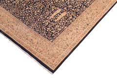 Semi-Antique Mirella Blue/Tan Wool Rug - 8'3'' x 10'2''