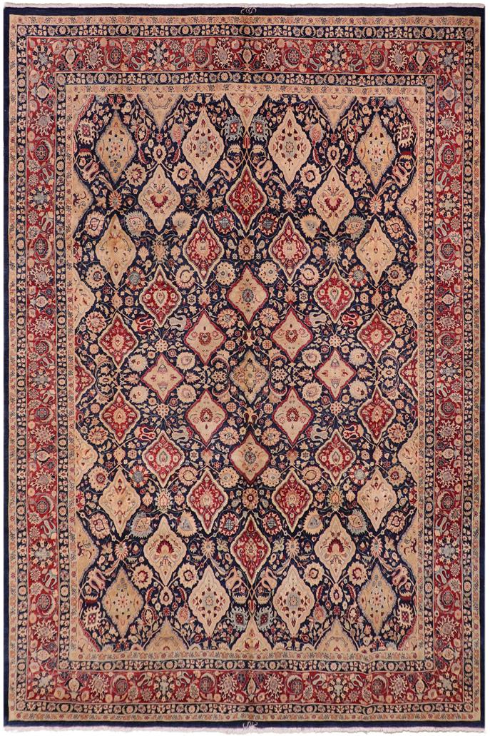 Traditional Sultanabad Michael Blue Blue Hand Knotted Area rugs 8 x 10