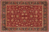handmade Traditional Kashan Red Blue Hand Knotted RECTANGLE 100% WOOL area rug 8x10