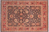 handmade Transitional Anmol Agra Blue Red Hand Knotted RECTANGLE 100% WOOL area rug 8x10