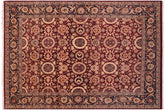 handmade Transitional Agra Tabriz Red Blue Hand Knotted RECTANGLE 100% WOOL area rug 8x10