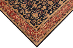 handmade Transitional Kafkaz Blue Rust Hand Knotted RECTANGLE 100% WOOL area rug 9 x 12