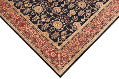 handmade Transitional Kafkaz Blue Rust Hand Knotted RECTANGLE 100% WOOL area rug 9' x 12'