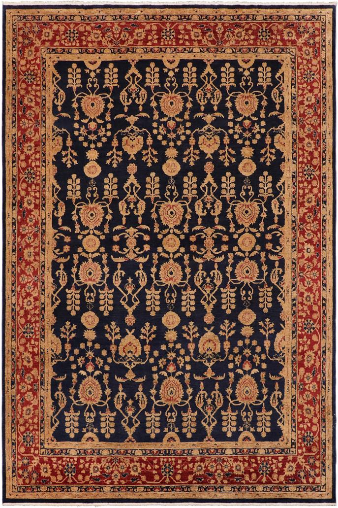 handmade Transitional Kafkaz Blue Red Hand Knotted RECTANGLE 100% WOOL area rug 9 x 12