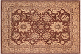 handmade Traditional Kafkaz Brown Tan Hand Knotted RECTANGLE 100% WOOL area rug 8x10
