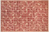 handmade Modern Kafkaz Red Lt. Tan Hand Knotted RECTANGLE 100% WOOL area rug 8' x 10'