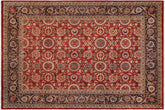 handmade Transitional Agra Tabriz Rust Hand Knotted RECTANGLE 100% WOOL area rug 9x12