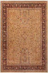 Traditional Lahore Armandin Gold Drk. Red Hand Knotted Area rugs 9 x 12