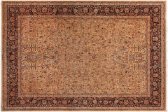 handmade Traditional Lahore Gold Drk. Red Hand Knotted RECTANGLE 100% WOOL area rug 9x12