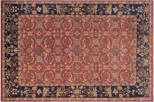 Istanbul Tiera Aubergine/Blue Wool Rug - 10'0'' x 14'0''
