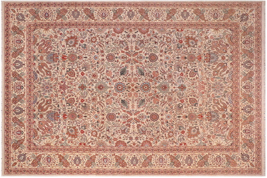 handmade Traditional Lt. Gray Gold Hand Knotted RECTANGLE 100% WOOL area rug 10' x 14'