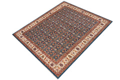 handmade Transitional Design Lt. Blue Ivory Hand Knotted RECTANGLE 100% WOOL area rug 10' x 14'