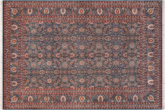 handmade Transitional New Asif Lt. Blue Lt. Blue Hand Knotted RECTANGLE 100% WOOL area rug 10x14
