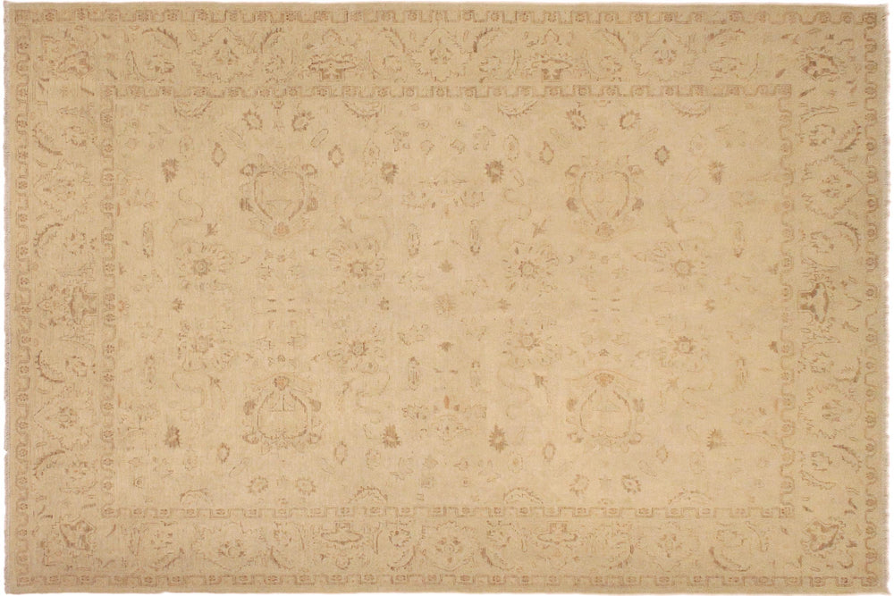 handmade Traditional Kafkaz Beige Brown Hand Knotted RECTANGLE 100% WOOL area rug 9x12