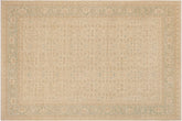 handmade Transitional Kafkaz Beige Green Hand Knotted RECTANGLE 100% WOOL area rug 9' x 12'
