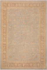 handmade Traditional Kafkaz Lt. Blue Lt. Brown Hand Knotted RECTANGLE 100% WOOL area rug 9 x 11