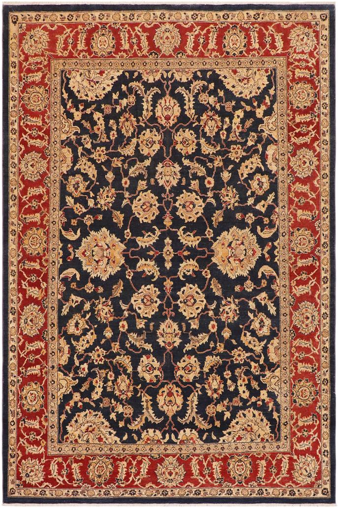 handmade Traditional Kafkaz Navy Red Hand Knotted RECTANGLE 100% WOOL area rug 9 x 11