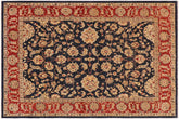 handmade Traditional Kafkaz Navy Red Hand Knotted RECTANGLE 100% WOOL area rug 9x11