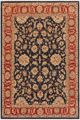 handmade Traditional Kafkaz Navy Red Hand Knotted RECTANGLE 100% WOOL area rug 9 x 11