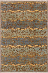 handmade Transitional Kafkaz Blue Gray Hand Knotted RECTANGLE 100% WOOL area rug 9 x 12