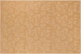 handmade Modern Kafkaz Brown Tan Hand Knotted RECTANGLE 100% WOOL area rug 10' x 14'