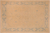 Oriental Ziegler Hue Tan/Blue Hand Knotted Wool Rug - 10'0'' x 13'7''
