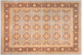 handmade Transitional Kafkaz Lt. Blue Brown Hand Knotted RECTANGLE 100% WOOL area rug 10' x 14'