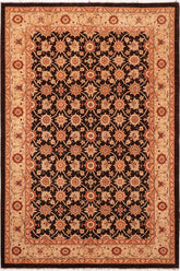 handmade Transitional Kafkaz Brown Beige Hand Knotted RECTANGLE 100% WOOL area rug 6 x 9